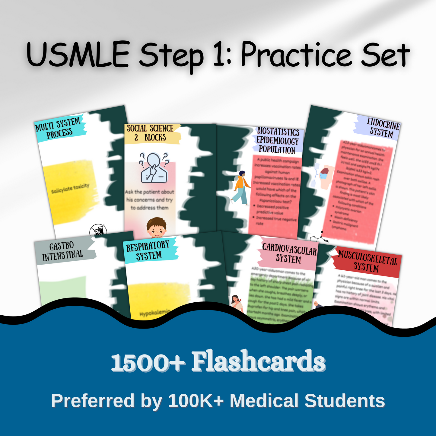 3000+ Flashcards &  Quiz Bundle for USMLE and Med School Prep