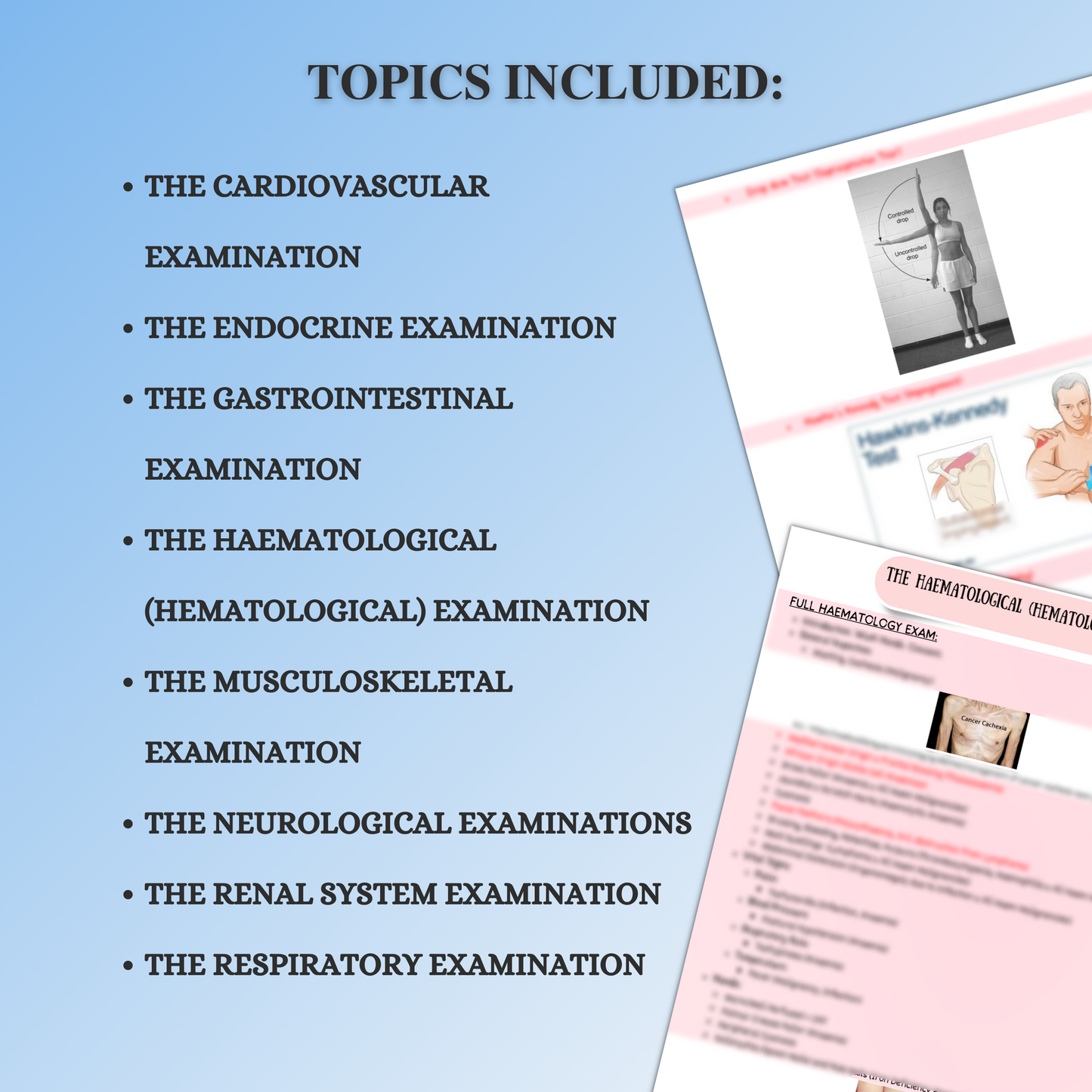 Clinical Skills And Examinations | 169 Pages | 14 Topics