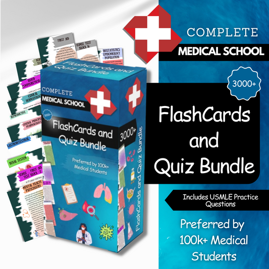 3000+ Flashcards &  Quiz Bundle for USMLE and Med School Prep