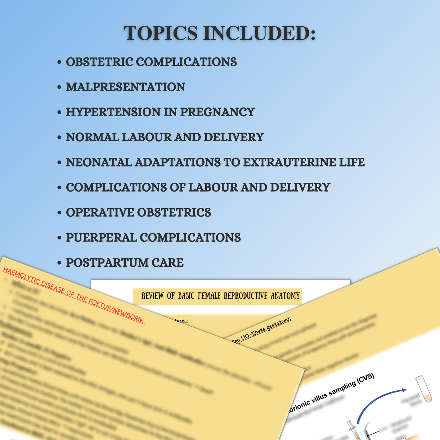 Obstetric Definitions|120 Pages| 18 Topics